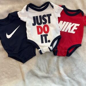 Nike Kids Onesies 3 Piece Set - Red, White, and Blue